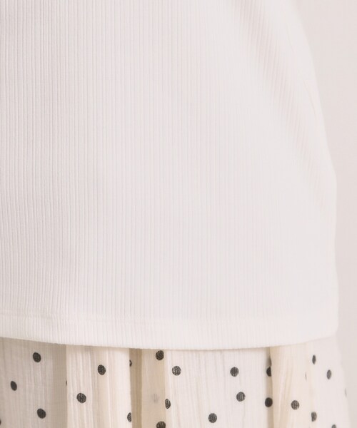 ITS'DEMO（イッツデモ）の「【手洗い可】袖シアー切替トップス（Tシャツ/カットソー・レディース・オフホワイト/ライトグレー/ブラック・00）」の21枚目の写真