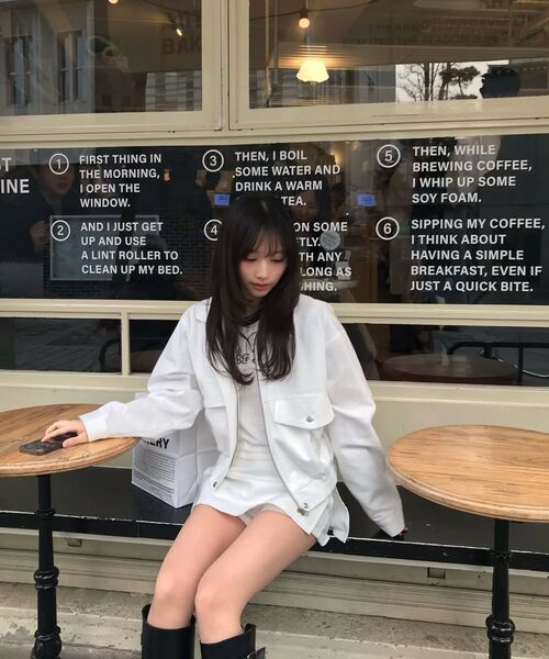 DEHEVE（デヘヴェ）の「Volume Bomber Jacket [White]（その他アウター・レディース・ホワイト・FREE）」の13枚目の写真