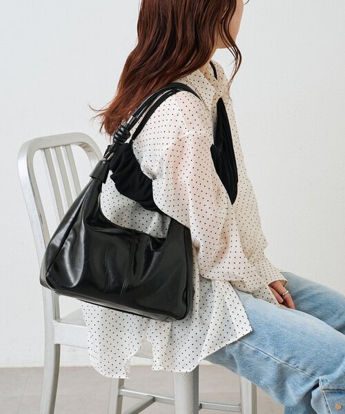 mystic（ミスティック）の「結び目ショルダーBAG（トートバッグ・レディース・ブラック・ONE SIZE）」の2枚目の写真