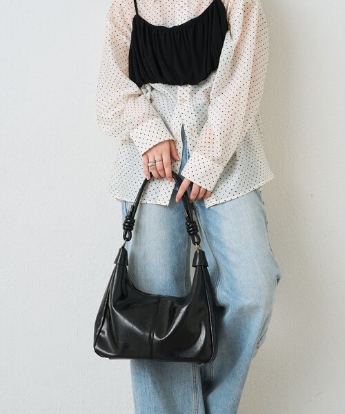 mystic（ミスティック）の「結び目ショルダーBAG（トートバッグ・レディース・ブラック・ONE SIZE）」の3枚目の写真