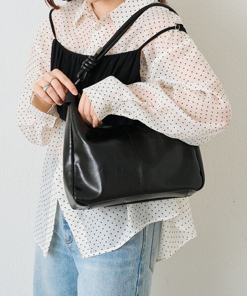 mystic（ミスティック）の「結び目ショルダーBAG（トートバッグ・レディース・ブラック・ONE SIZE）」の4枚目の写真