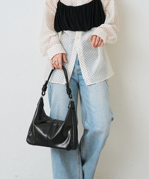 mystic（ミスティック）の「結び目ショルダーBAG（トートバッグ・レディース・ブラック・ONE SIZE）」の7枚目の写真