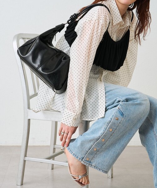 mystic（ミスティック）の「結び目ショルダーBAG（トートバッグ・レディース・ブラック・ONE SIZE）」の10枚目の写真