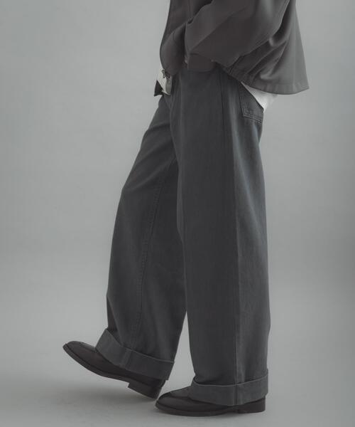 SENSE OF PLACE by URBAN RESEARCH（センスオブプレイスバイアーバンリサーチ）の「カツラギダブルワイドパンツ（その他パンツ・メンズ・ネイビー/カーキ/ライトブルー・MEDIUM/LARGE）」の3枚目の写真
