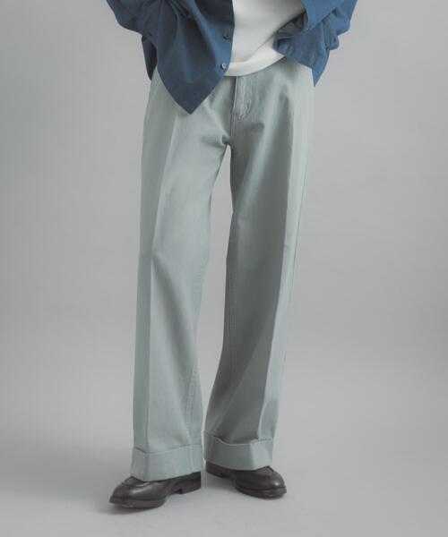 SENSE OF PLACE by URBAN RESEARCH（センスオブプレイスバイアーバンリサーチ）の「カツラギダブルワイドパンツ（その他パンツ・メンズ・ネイビー/カーキ/ライトブルー・MEDIUM/LARGE）」の7枚目の写真