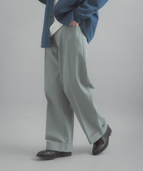 SENSE OF PLACE by URBAN RESEARCH（センスオブプレイスバイアーバンリサーチ）の「カツラギダブルワイドパンツ（その他パンツ・メンズ・ネイビー/カーキ/ライトブルー・MEDIUM/LARGE）」の8枚目の写真