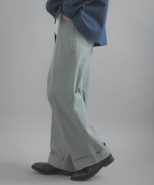 SENSE OF PLACE by URBAN RESEARCH（センスオブプレイスバイアーバンリサーチ）の「カツラギダブルワイドパンツ（その他パンツ・メンズ・ネイビー/カーキ/ライトブルー・MEDIUM/LARGE）」の10枚目の写真