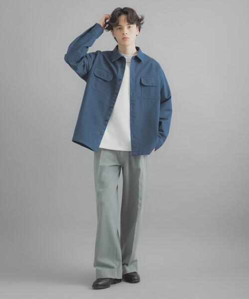 SENSE OF PLACE by URBAN RESEARCH（センスオブプレイスバイアーバンリサーチ）の「カツラギダブルワイドパンツ（その他パンツ・メンズ・ネイビー/カーキ/ライトブルー・MEDIUM/LARGE）」の11枚目の写真