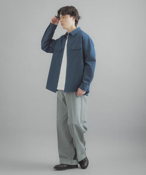 SENSE OF PLACE by URBAN RESEARCH（センスオブプレイスバイアーバンリサーチ）の「カツラギダブルワイドパンツ（その他パンツ・メンズ・ネイビー/カーキ/ライトブルー・MEDIUM/LARGE）」の12枚目の写真