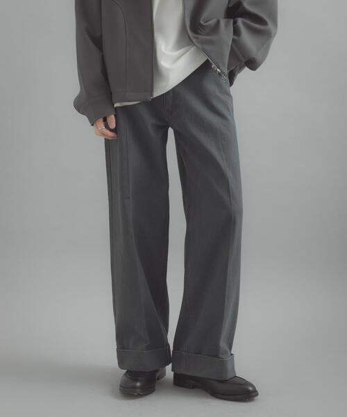 SENSE OF PLACE by URBAN RESEARCH（センスオブプレイスバイアーバンリサーチ）の「カツラギダブルワイドパンツ（その他パンツ・メンズ・ネイビー/カーキ/ライトブルー・MEDIUM/LARGE）」の17枚目の写真