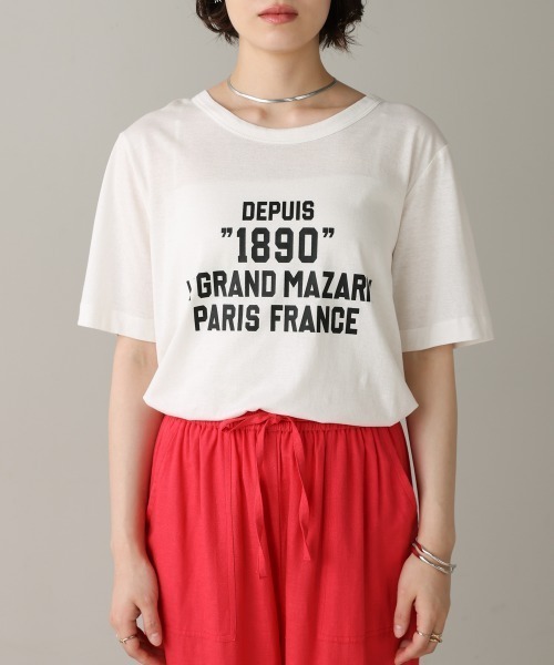 Bou Jeloud（ブージュルード）の「リサイクルポリ天竺ナンバリングTシャツ（Tシャツ/カットソー・レディース・オフホワイト/ブラック/イエロー・FREE）」の14枚目の写真