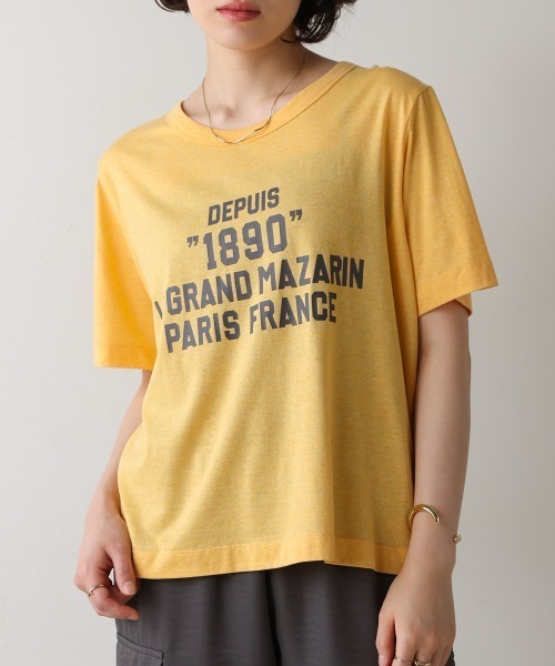 Bou Jeloud（ブージュルード）の「リサイクルポリ天竺ナンバリングTシャツ（Tシャツ/カットソー・レディース・オフホワイト/ブラック/イエロー・FREE）」の17枚目の写真