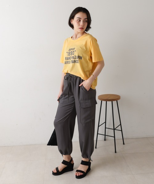 Bou Jeloud（ブージュルード）の「リサイクルポリ天竺ナンバリングTシャツ（Tシャツ/カットソー・レディース・オフホワイト/ブラック/イエロー・FREE）」の20枚目の写真