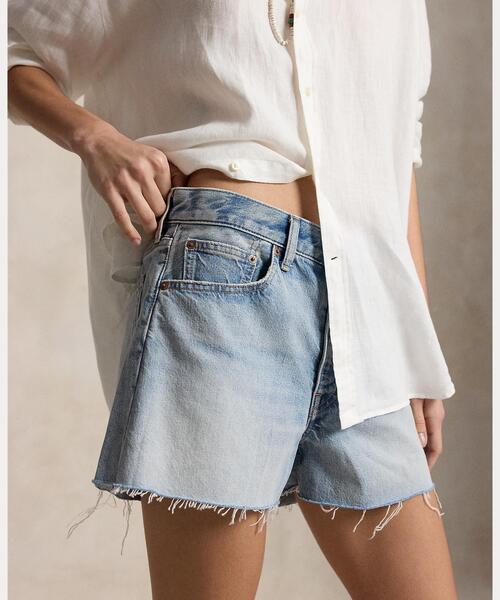 POLO RALPH LAUREN（ポロ ラルフ ローレン）の「カットオフ デニム ショートパンツ（デニムパンツ・レディース・ネイビー系1・25）」の2枚目の写真