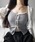 me+em select�i�~�[���Z���N�g�j�́u�y �Rcolor �z�t�����g���{�����[�X���C���[�h���u�L���~�\�[�� �^Front ribbon lace layered ribbed camisole�i�L���~�\�[���j�v�b�O���[