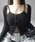 me+em select�i�~�[���Z���N�g�j�́u�y �Rcolor �z�t�����g���{�����[�X���C���[�h���u�L���~�\�[�� �^Front ribbon lace layered ribbed camisole�i�L���~�\�[���j�v�b�u���b�N