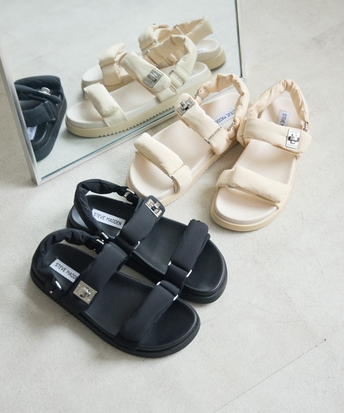 KATHARINE ROSS(キャサリンロス)の「【KATHARINE ROSS】【STEVE MADDEN】MONAT ナイロンパデッドストラップフラットサンダル(サンダル・レディース・ブラック/アイボリー・SMALL/MEDIUM/LARGE)」の20枚目の写真