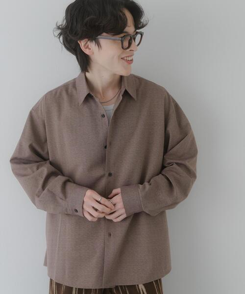 SENSE OF PLACE by URBAN RESEARCH（センスオブプレイスバイアーバンリサーチ）の「カラースラブレギュラーカラーシャツ（シャツ/ブラウス・メンズ・ライトベージュ/ブラウン/ブルー・LARGE/MEDIUM）」の7枚目の写真