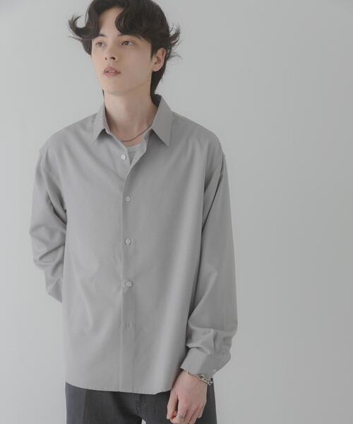 SENSE OF PLACE by URBAN RESEARCH（センスオブプレイスバイアーバンリサーチ）の「カラースラブレギュラーカラーシャツ（シャツ/ブラウス・メンズ・ライトベージュ/ブラウン/ブルー・LARGE/MEDIUM）」の21枚目の写真