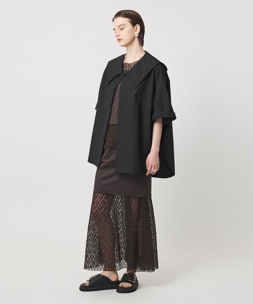 ASTRAET（アストラット）の「＜ASTRAET＞ハーフスリーブ セーラーカラーブラウス（シャツ/ブラウス・レディース・ブラック/ホワイト/ダークブラウン・FREE）」の8枚目の写真