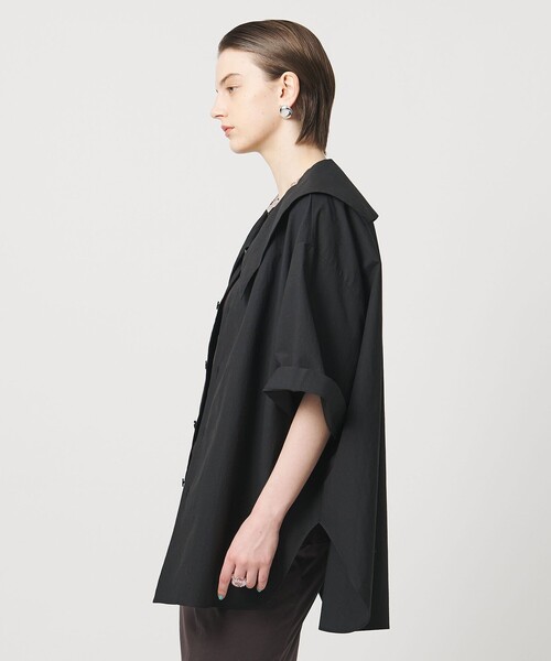 ASTRAET（アストラット）の「＜ASTRAET＞ハーフスリーブ セーラーカラーブラウス（シャツ/ブラウス・レディース・ブラック/ホワイト/ダークブラウン・FREE）」の9枚目の写真