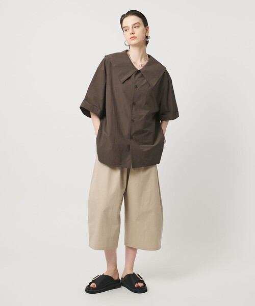 ASTRAET（アストラット）の「＜ASTRAET＞ハーフスリーブ セーラーカラーブラウス（シャツ/ブラウス・レディース・ブラック/ホワイト/ダークブラウン・FREE）」の11枚目の写真