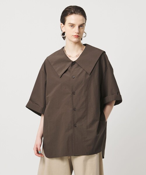 ASTRAET（アストラット）の「＜ASTRAET＞ハーフスリーブ セーラーカラーブラウス（シャツ/ブラウス・レディース・ブラック/ホワイト/ダークブラウン・FREE）」の12枚目の写真