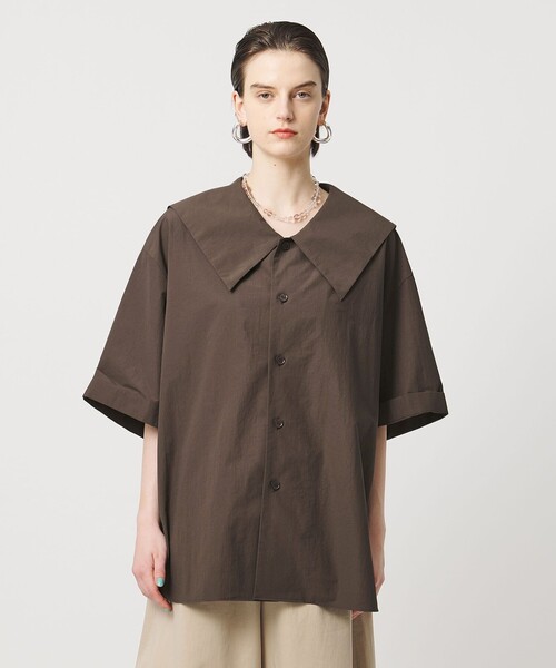 ASTRAET（アストラット）の「＜ASTRAET＞ハーフスリーブ セーラーカラーブラウス（シャツ/ブラウス・レディース・ブラック/ホワイト/ダークブラウン・FREE）」の14枚目の写真