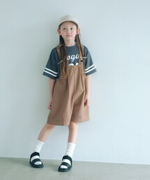 green label relaxing | 【COOL CHIC GIRLS STYLE】サロペット ショーツ / キッズ  120cm-160cm(サロペット/オーバーオール)