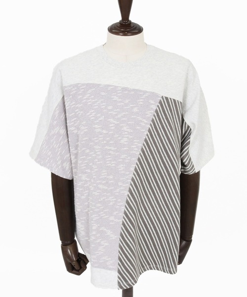 ANGENEHM（アンゲネーム）の「mt10424- Random Panel Jacquard T-shirt Tシャツ(AG06-005scg)（Tシャツ/カットソー・メンズ・ブラック/ライトグレー・L/M/S）」の13枚目の写真