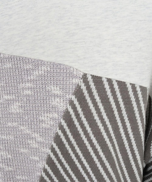 ANGENEHM（アンゲネーム）の「mt10424- Random Panel Jacquard T-shirt Tシャツ(AG06-005scg)（Tシャツ/カットソー・メンズ・ブラック/ライトグレー・L/M/S）」の15枚目の写真