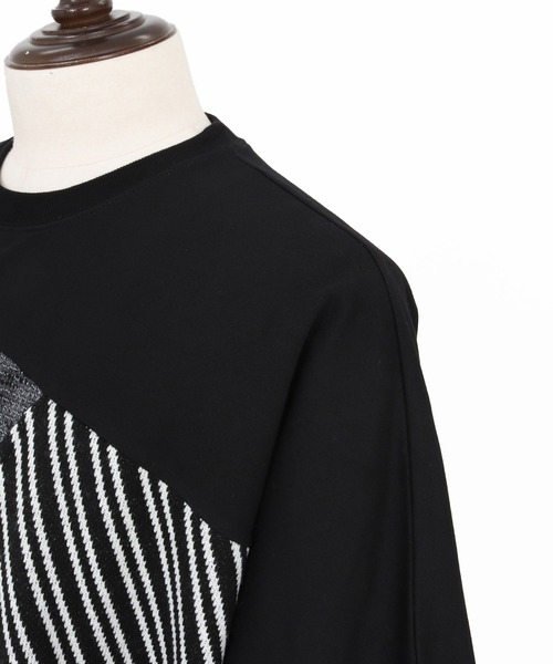 ANGENEHM（アンゲネーム）の「mt10424- Random Panel Jacquard T-shirt Tシャツ(AG06-005scg)（Tシャツ/カットソー・メンズ・ブラック/ライトグレー・L/M/S）」の19枚目の写真