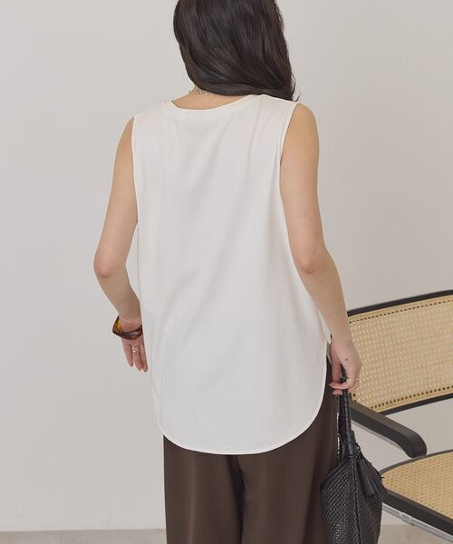 エイトンラウンドヘムタンクトップ DRY COTTON JERSEY | ROUND HEM TANK TOP – ATON | エイトン
