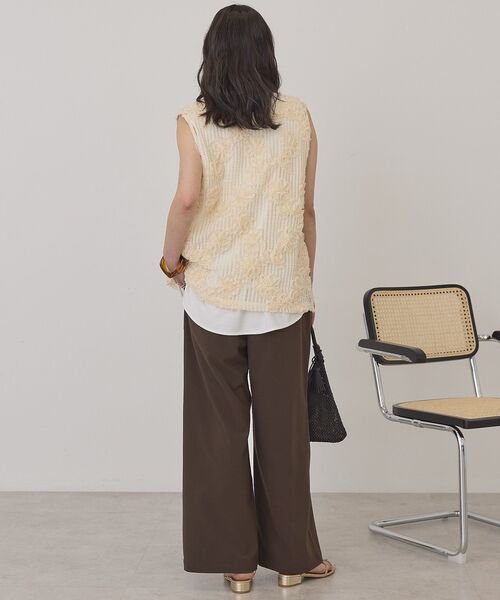 AMERICAN HOLIC（アメリカンホリック）の「ラウンドヘムタンクトップ（タンクトップ・レディース・オフホワイト/ブラック・M/L）」の9枚目の写真