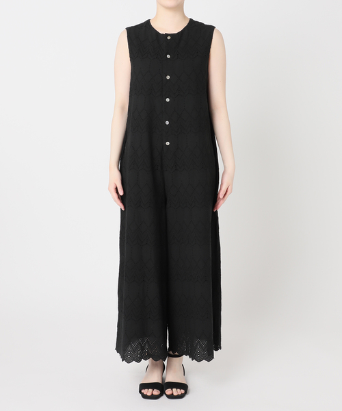 JOURNAL STANDARD relume(ジャーナルスタンダード レリューム)の「コットンカットワークシシュウ オールインワン(つなぎ/オールインワン・レディース・ホワイト/ブラック・38/36)」の16枚目の写真