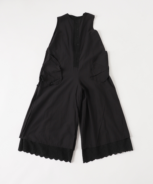 JOURNAL STANDARD relume(ジャーナルスタンダード レリューム)の「コットンカットワークシシュウ オールインワン(つなぎ/オールインワン・レディース・ホワイト/ブラック・38/36)」の9枚目の写真