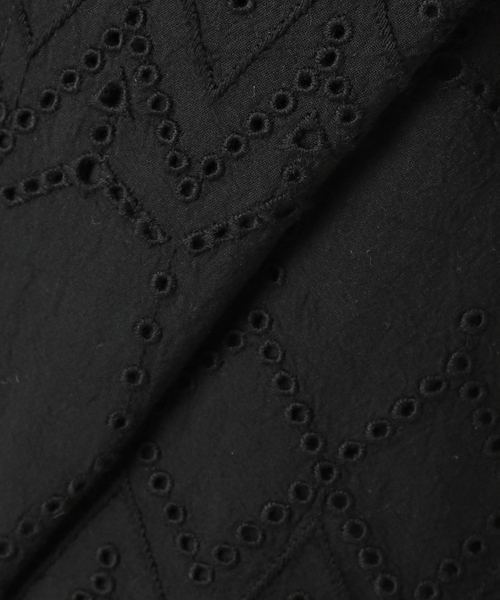 JOURNAL STANDARD relume(ジャーナルスタンダード レリューム)の「コットンカットワークシシュウ オールインワン(つなぎ/オールインワン・レディース・ホワイト/ブラック・38/36)」の6枚目の写真