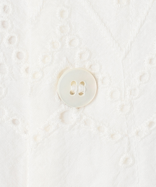 JOURNAL STANDARD relume(ジャーナルスタンダード レリューム)の「コットンカットワークシシュウ オールインワン(つなぎ/オールインワン・レディース・ホワイト/ブラック・38/36)」の4枚目の写真