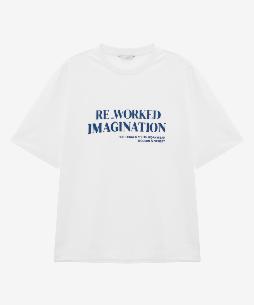 MINDBRIDGE（マインドブリッジ）の「[スーピマ]グラフィックセミオーバーティーシャツ（Tシャツ/カットソー・メンズ・オフホワイト・100/110/95/105）」の8枚目の写真