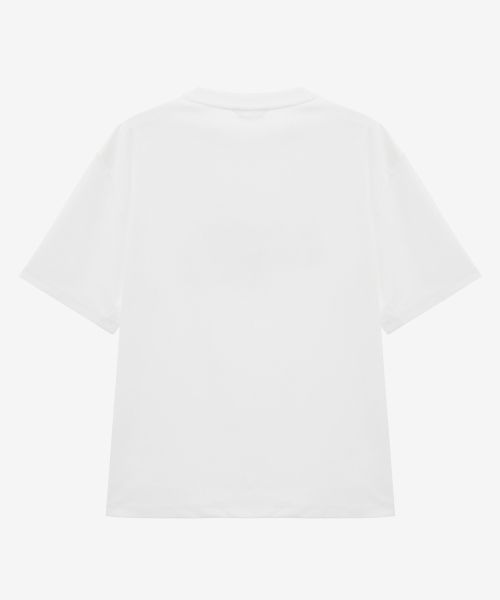 MINDBRIDGE（マインドブリッジ）の「[スーピマ]グラフィックセミオーバーティーシャツ（Tシャツ/カットソー・メンズ・オフホワイト・100/110/95/105）」の7枚目の写真