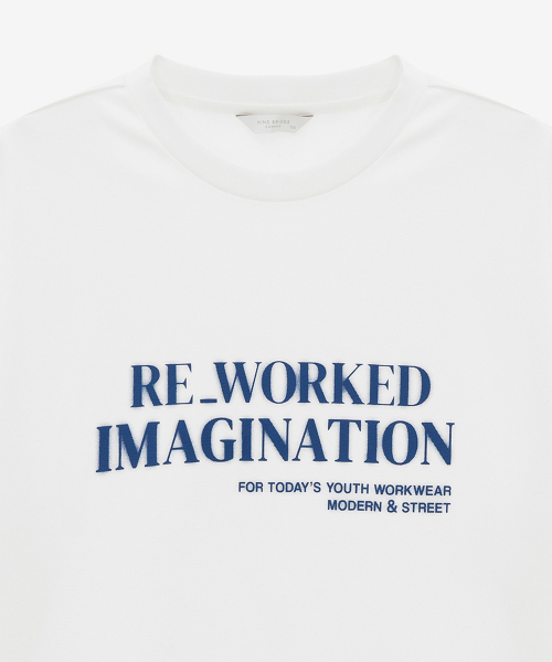 MINDBRIDGE（マインドブリッジ）の「[スーピマ]グラフィックセミオーバーティーシャツ（Tシャツ/カットソー・メンズ・オフホワイト・100/110/95/105）」の6枚目の写真