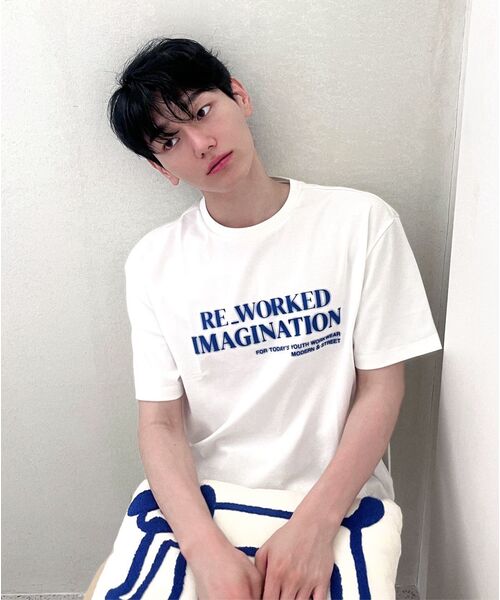 MINDBRIDGE（マインドブリッジ）の「[スーピマ]グラフィックセミオーバーティーシャツ（Tシャツ/カットソー・メンズ・オフホワイト・100/110/95/105）」の3枚目の写真