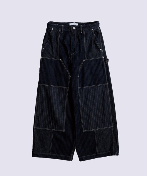FDMTL(ファンダメンタル)の「【FDMTL】PATCHWORK DOUBLE KNEE PANTS RINSE(デニムパンツ・メンズ・インディゴブルー・28inch/34inch/32inch/30 inch)」の1枚目の写真