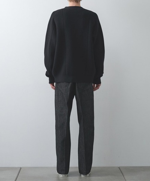 WRAPINKNOT(ラッピンノット)の「【WRAPINKNOT/ラッピンノット】編地切替カーディガン(カーディガン/ボレロ・メンズ・ブラウン/ブラック・3/2)」の5枚目の写真
