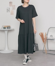 裾ティアードワンピース