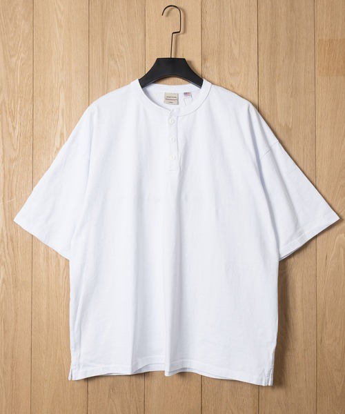 Goodwear（グッドウェア）の「【h】〔Goodwear/グッドウェア〕USAコットン ヘビーウェイト ポケット付きヘンリーネック スーパービッグ半袖 Tシャツ/無地T（Tシャツ/カットソー・メンズ・ブルーグレー/ブラック/ネイビー/ダークグレー/ホワイト・SMALL/LARGE/MEDIUM/X-LARGE）」の16枚目の写真