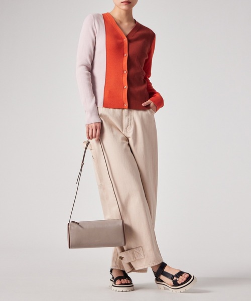 Paul Smith(ポールスミス)の「スクエアショルダー バッグ / 365001 WN220S(ショルダーバッグ・レディース・グレイッシュベージュ/ブラック/ライトイエロー・FREE)」の20枚目の写真