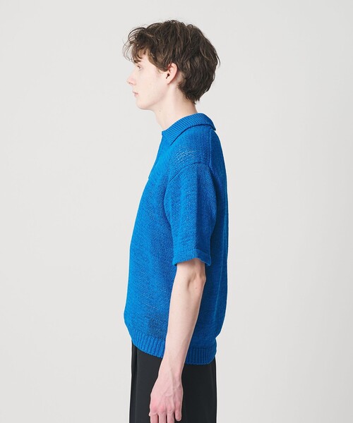 BEAUTY&YOUTH UNITED ARROWS（ビューティーアンドユースユナイテッドアローズ）の「テープヤーン スキッパー ショートスリーブ ニット ウォッシャブル（ニット/セーター・メンズ・コバルトブルー/ライトグレー・S/XL/M/L）」の10枚目の写真