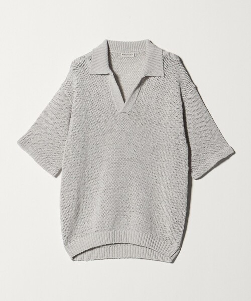 BEAUTY&YOUTH UNITED ARROWS（ビューティーアンドユースユナイテッドアローズ）の「テープヤーン スキッパー ショートスリーブ ニット ウォッシャブル（ニット/セーター・メンズ・コバルトブルー/ライトグレー・S/XL/M/L）」の19枚目の写真