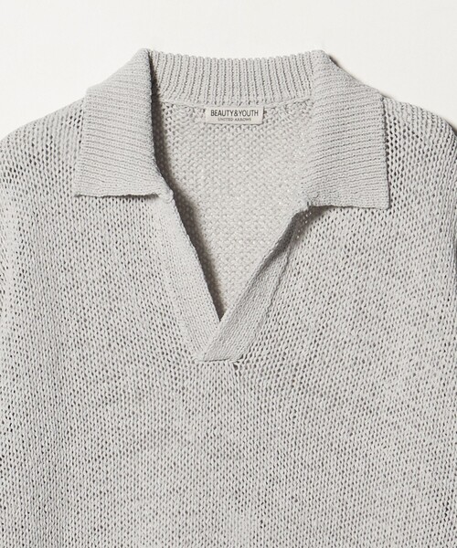 BEAUTY&YOUTH UNITED ARROWS（ビューティーアンドユースユナイテッドアローズ）の「テープヤーン スキッパー ショートスリーブ ニット ウォッシャブル（ニット/セーター・メンズ・コバルトブルー/ライトグレー・S/XL/M/L）」の20枚目の写真